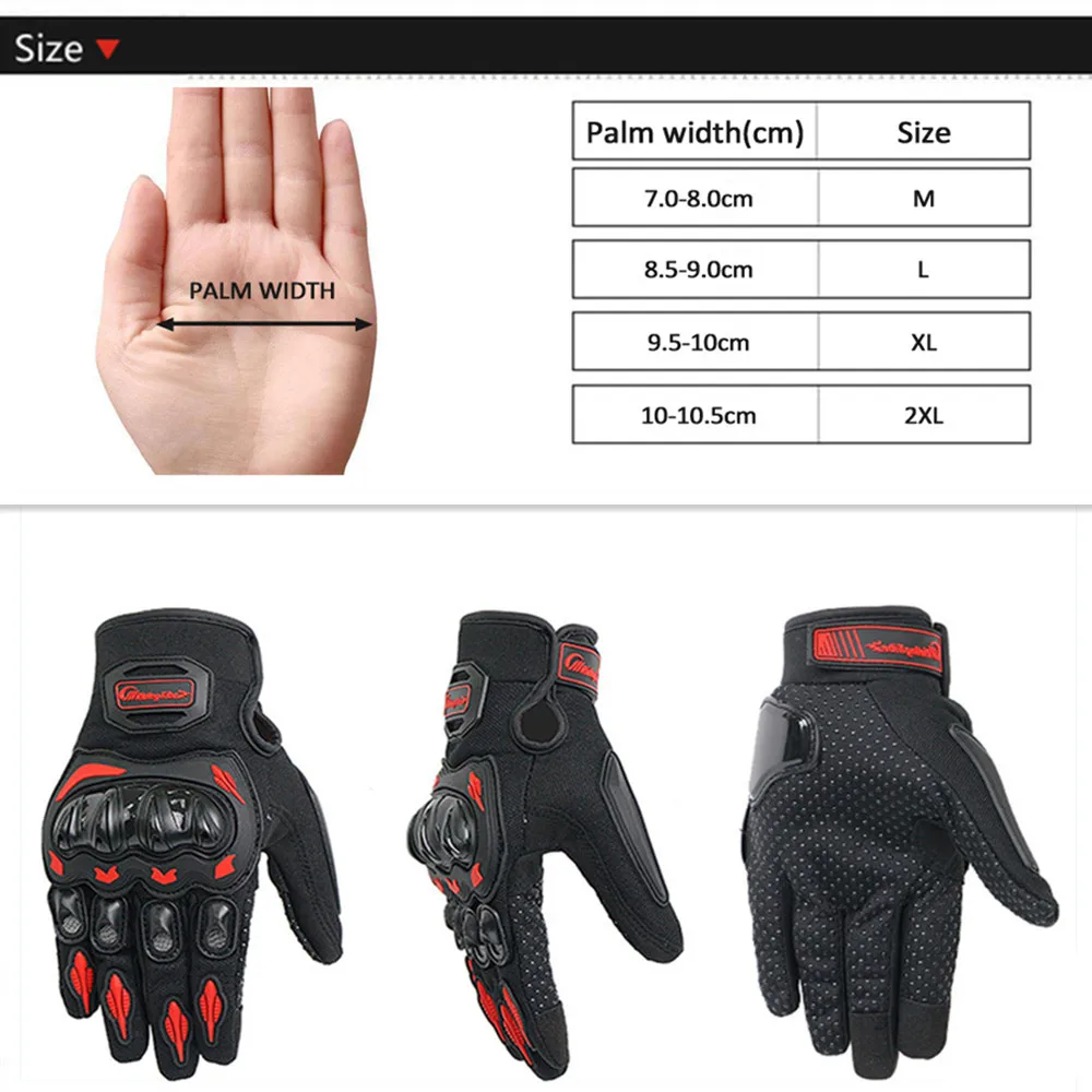 Woman Lady Girl Full Finger Gloves Non Slip Anti Collision Bike Cycling Motorcycle Riding Outdoor Sport Hands Protection MCS-21