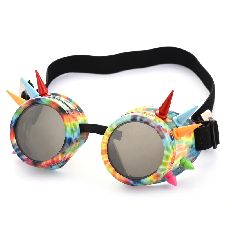 

Punk Colorful Goggles Rivet Eyewear Steampunk Spikes Goggles Glasses Welding Gothic Cosplay Goggles Photography Accessories