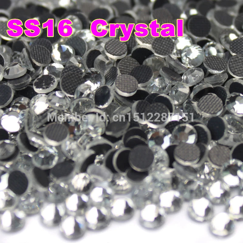 

Promotion! SS16 1440pcs/Bag Clear Crystal DMC HotFix FlatBack Rhinestones strass,DIY iron glass Hot Fix crystal stones glitters