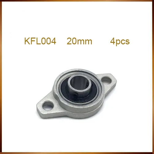 4pcs KFL004 20mm pillow block bearing zinc alloy insert linear bearing shaft support CNC part