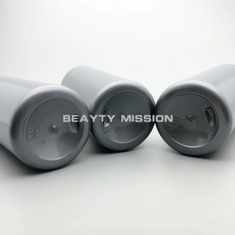 BEAUTY MISSION 300ml 20pc Gray Empty Cosmetic Bottle With Plastic Screw Caps 300cc Toner Plastic Container Oil Bottles 10 oz