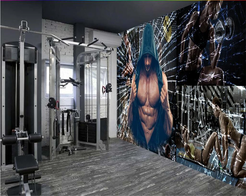 Beibehang Wallpaper Kustom Bar KTV Dekoratif Kepribadian Kreativitas Tampan Gym Yoga Museum Latar Belakang Dinding Mural 3D Wallpaper