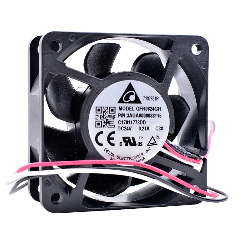 

Brand new original QFR0624GH 6cm 6025 60mm fan 60x60x25mm DC24V 0.21A Cooling fan suitable for server inverter