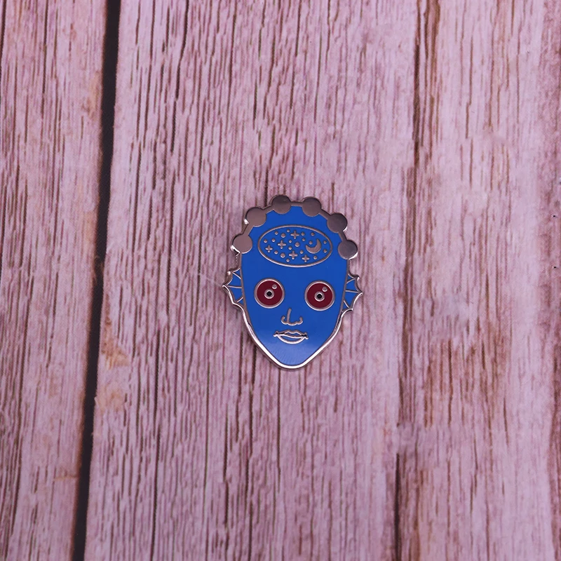 Fantastic planet draag pin sci-fi surreal art brooch counterculture pop badge cool geek gift