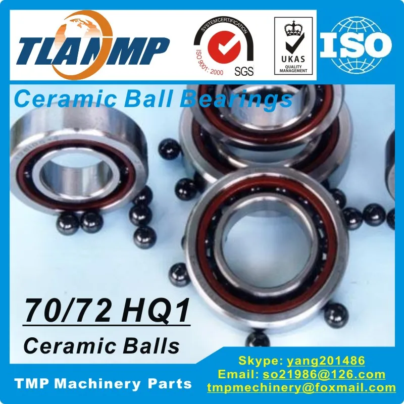 7008 HQ1 AC/C Ceramic Ball Bearings (40x68x15mm) TLANMP Angular Contact Ball Bearing , 7008C HQ1/P4 , 7008AC HQ1/P4