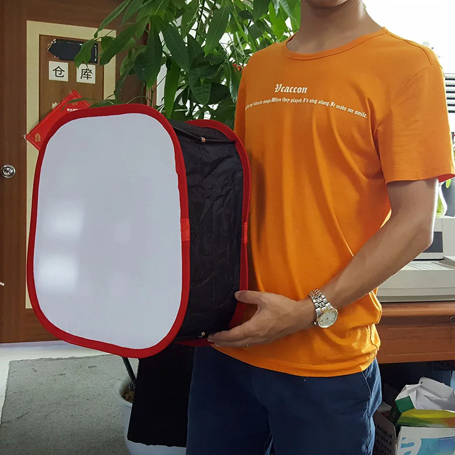 Difusor de luz led dobrável e leve, caixa de soft box para yongnuo yn160 yn300, acessórios para estúdio fotográfico