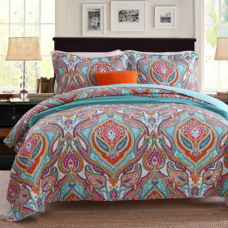 Cotton Quilt Set 3pcs Coverlet Quilts Bed Cover Pillowcase King Queen Size Summer Blanket for Bed Bedspread on the Bed