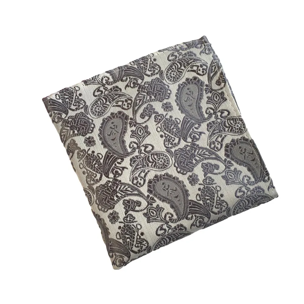 Pañuelo cuadrado de bolsillo Floral para hombre, pañuelo Vintage de Cachemira para fiesta de boda, nuevo, BWTHZ0192