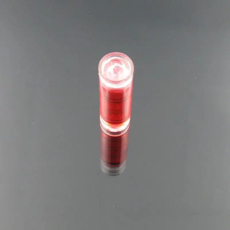 (10 pieces/Lot) 9.5*40mm Red Color Spirit level bubble plastic bubble level Tubular vials