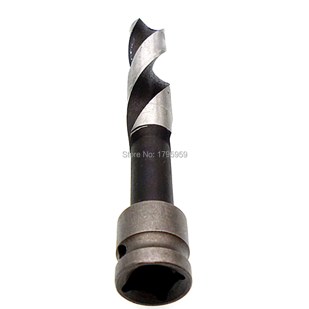 Punta da trapano per la lavorazione del legno Punte elicoidali HSS con codolo ridotto da 18 mm con adattatore convertitore quadrato da 1/2" per perforazione di legno e plastica