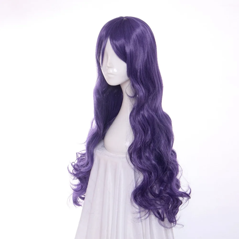 ccutoo 32inch/80cm LoveLive! White Valentine's Day Nozomi Tojo Purple Synthetic Wavy Long Cosplay Wig Heat Resistance Hair