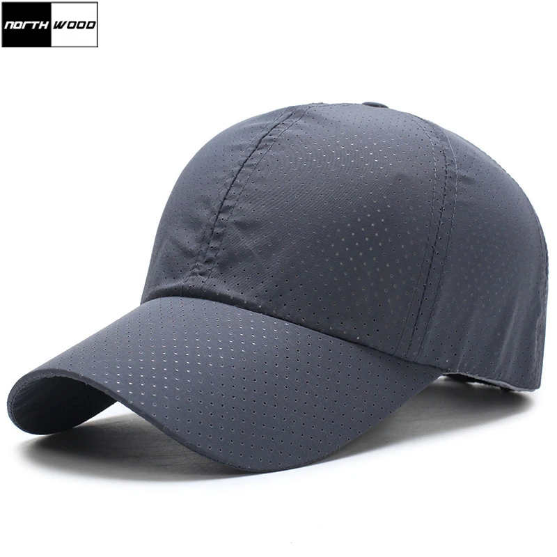 NORTHWOOD-gorra de béisbol de secado rápido para hombre y mujer, gorro de malla transpirable con Cierre trasero, color sólido, para el Sol, para verano