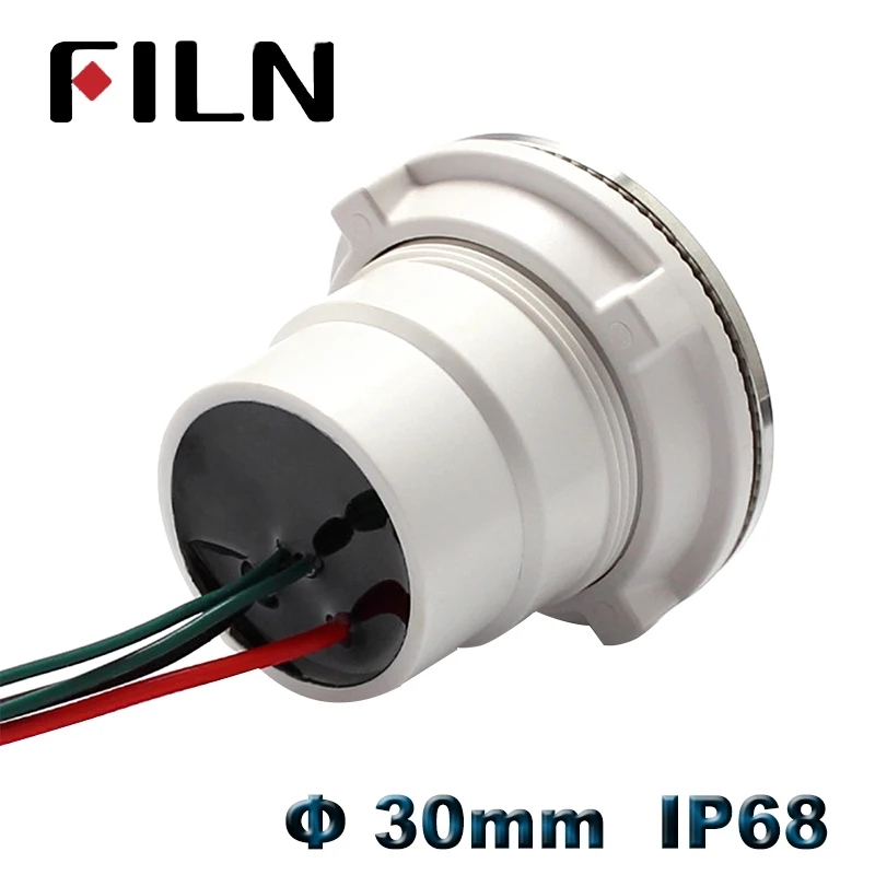 30mm waterproof IP68 metal push button switch 12v 24v led illuminated momentary latching switch on off pushbutton wire leading