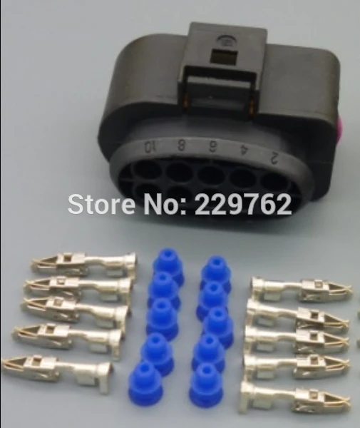 Shhworldsea 10 Pin 1J0973835 1J0973735 Female Male 3.5 Auto Temp Sensor Plug Deflation Valve Plug Waterproof Connector For VW