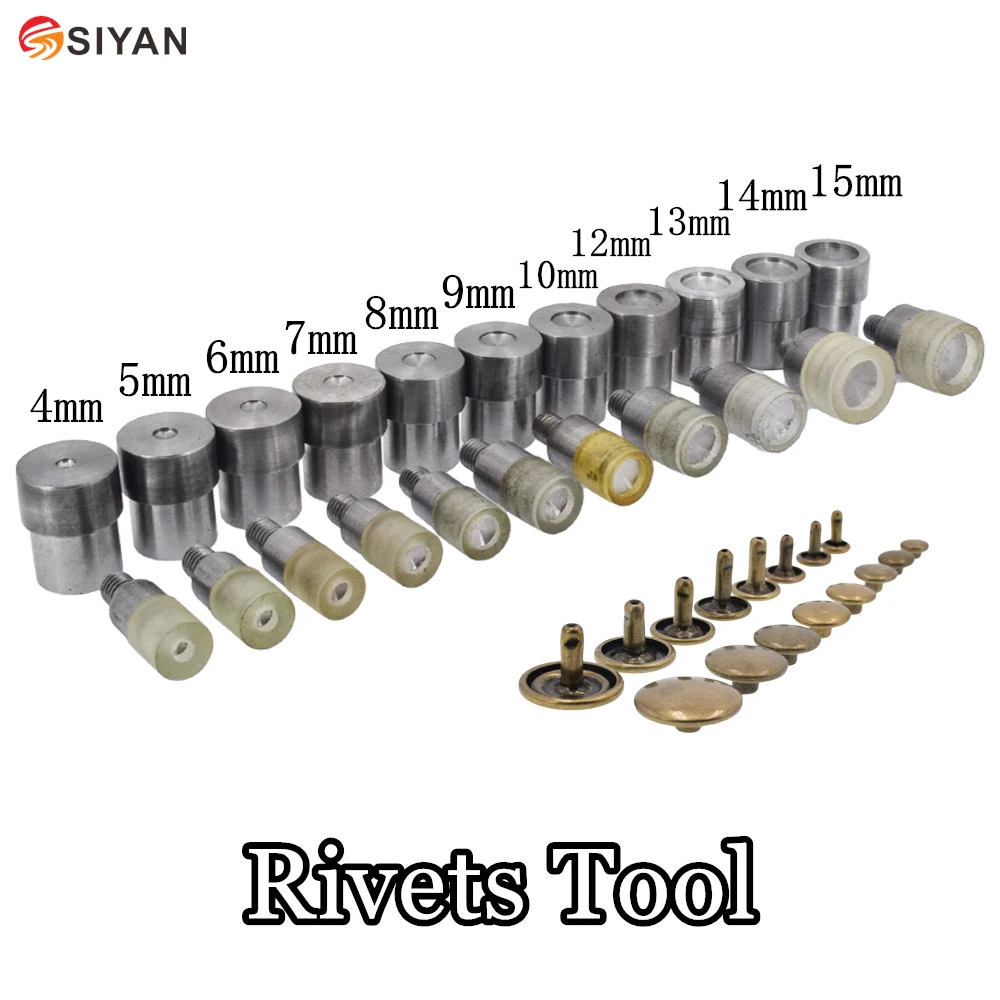 Cap Rivet Mould Tool For Manual Hand Press Machine Double Face Mould Is Available 4mm-15mm Metal Round Rivet Installation Tool