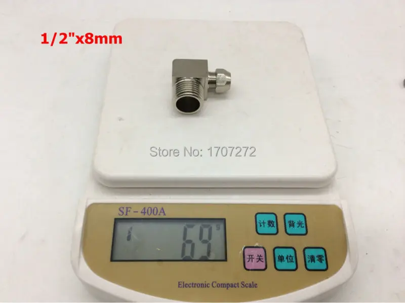 จัดส่งฟรีทองแดงfitting1/2 "x 8มิลลิเมตรที่มีคุณภาพสูงข้อศอกปลอกโลหะท่ออุปกรณ์ท่อเกลียวชายเชื่อมต่อเหมาะสมทองเหลือง