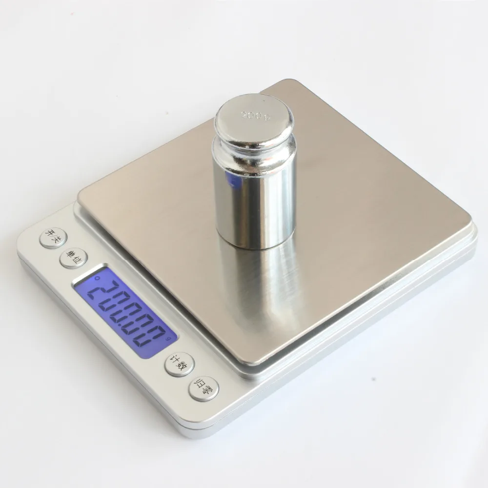 200pcs High Precision Two pallets Home baking kitchen electronic scales Pocket Jewelry Scale Electronic scales