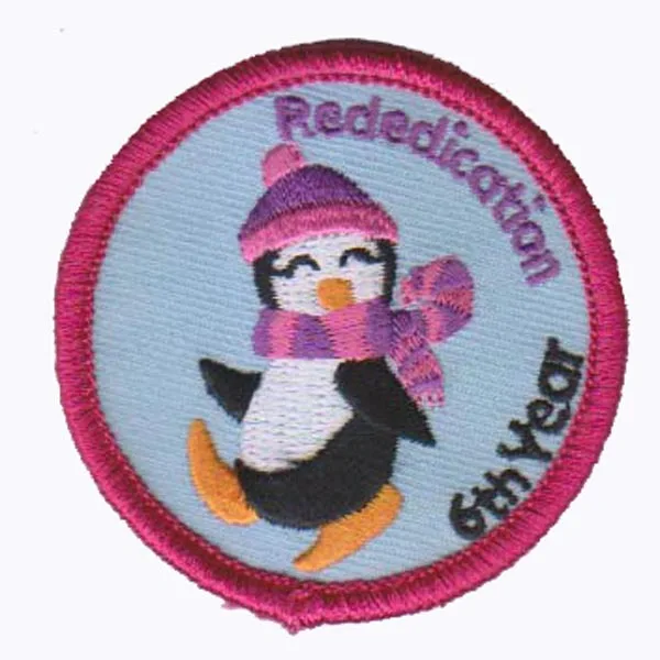 Rededication Embroidered Badge/Made by Twill with Merrow Border and PVC backing Welcome with 50pcs MOQ 100pcs/lot free shipping