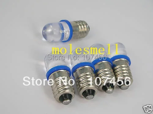 

Free shipping 100pcs blue E10 6V Led Bulb Light Lamp for LIONEL 1447