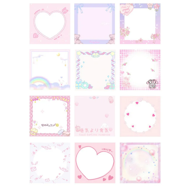 

2 шт. розовый блокнот для записей для девочек, сделай сам, необработанное украшение, скрапбукинг, канцелярские принадлежности, дневник, наклейка, планировщик, милая этикетка