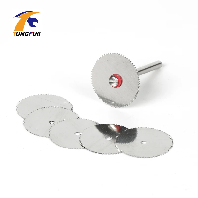 Tungfull 10pcs Dremel Mini Circular Saw Disc Abrasive Hss Blades Tool Cutting Wheel Wood Carving Tools Rotary Cut Off Tool