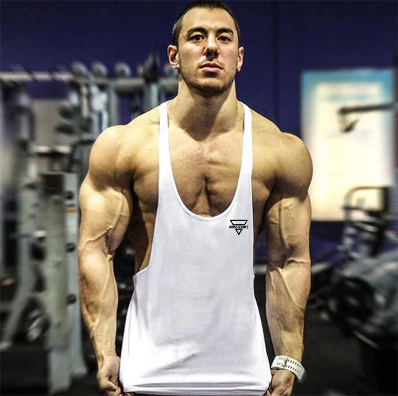 New Bodybuilding Stringer Tank Top Men Fitness Clothing Gym Shirt Brand Muscle vest Workout Cotton Regatas Masculino