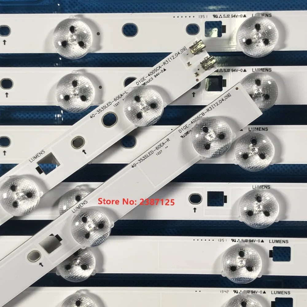 10PCS LED Bar 40-3535LED-60EA-L/R D1GE-400SCA-R3 D1GE-400SCB-R3 2012SVS40 3228 LEFT06/RIGHT06  UE40EH6030 un40eh6030 UA40EH5080