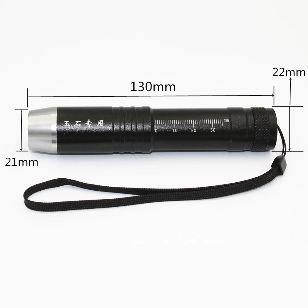 Portable LED Flashlight white/yellow/UV light 395nm blacklight LED pen torch for Gem Amber Jade Money Identification