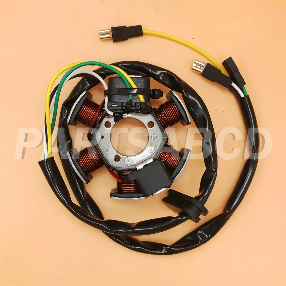 4 wires AM6 Tuono Generator Stator Plate Alternator For Peugeot XP6 XPS XP6S XR6 50 50cc