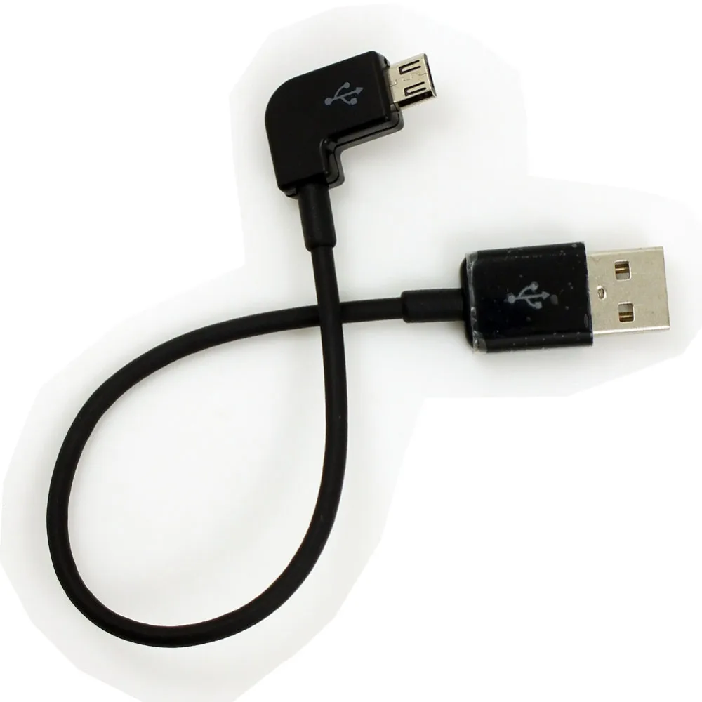 90 degree Short Micro USB Cable 2A 90 Corner Quick Charge USB to Microusb angle Charger Sync Data Fast Charging Cabel Cord 0.2m