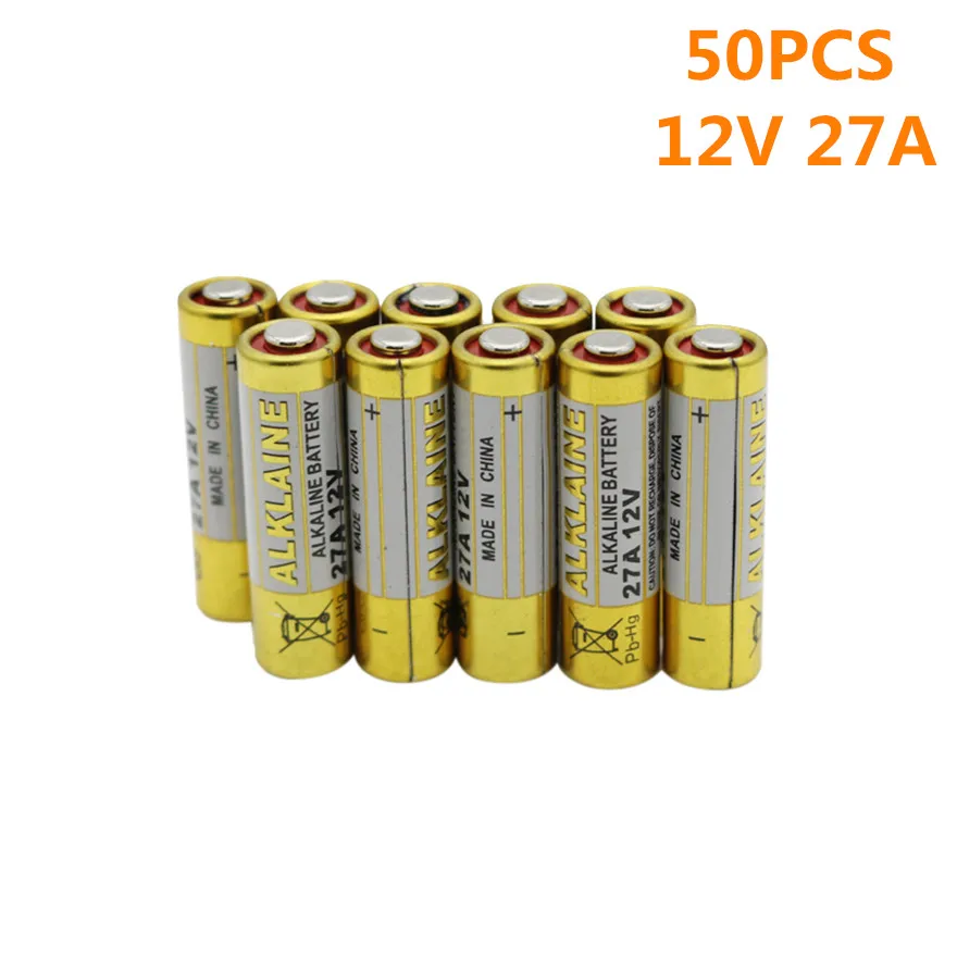 50 Alkaline 12V 27A A27 27AE 27MN L828 Primary Dry Batteries Electronic Toys Battery Wholesales 100% New Drop Ship