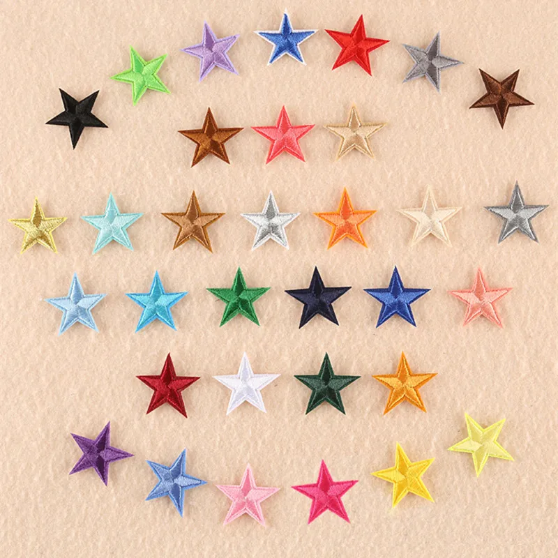 Multicolor Little Star Heart Patch for Clothing Iron on Embroidered Sew Applique Fabric Badge Garment DIY Apparel Accessories