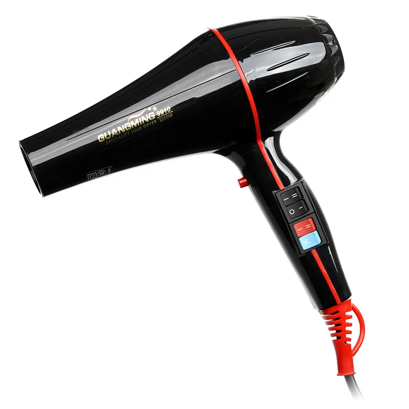 Sèche-cheveux professionnel pour coiffeur et salon de coiffure, 3 mètres de long, prise ue, puissance réelle 2200w