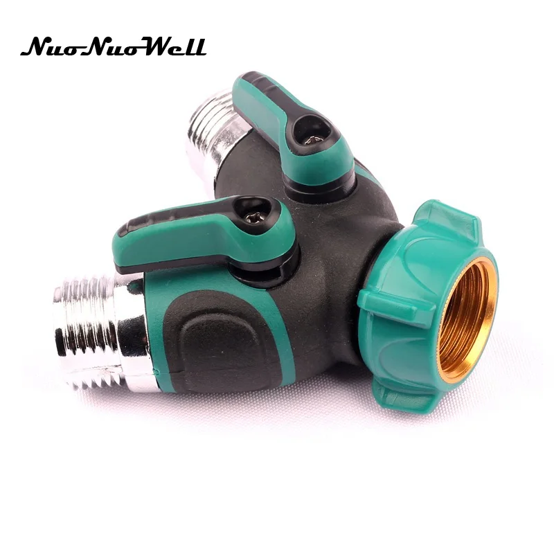 

3/4" Y Connector Three-Way Valve Quick Coupling Metal Faucet Connectors Hose Splitters Garden Water Connectors Garden Supplies