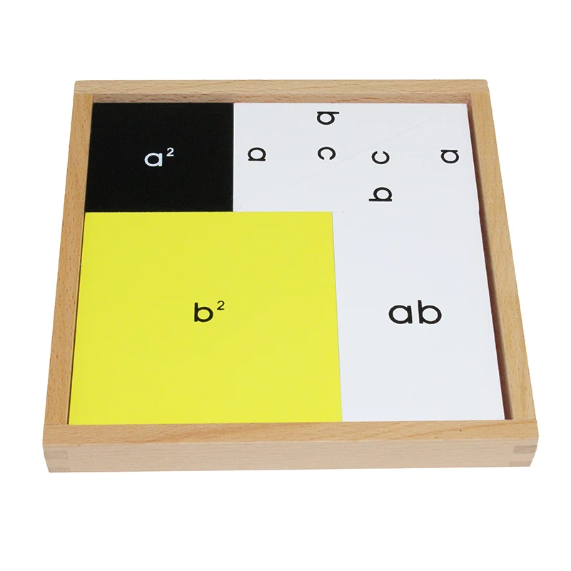 Juguetes de madera Montessori, material didáctico para la escuela, juguete de matemáticas para la primera infancia, teorema de pitagórica A y B