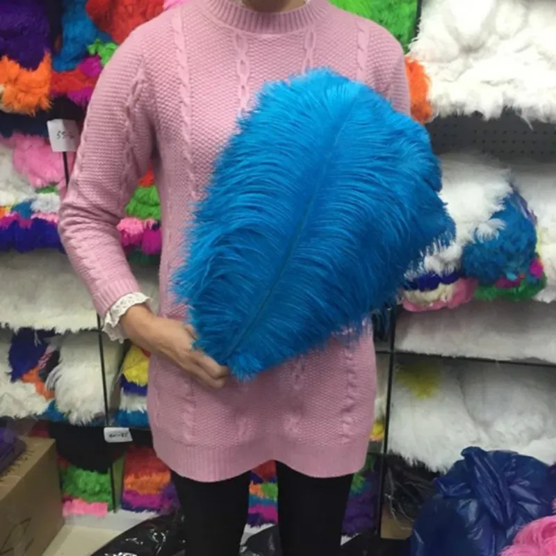 

2016 50 pcs sky blue ostrich feathers.High quality ostrich plumage 45-50cm 18-20 inches headwear performance plume decoration