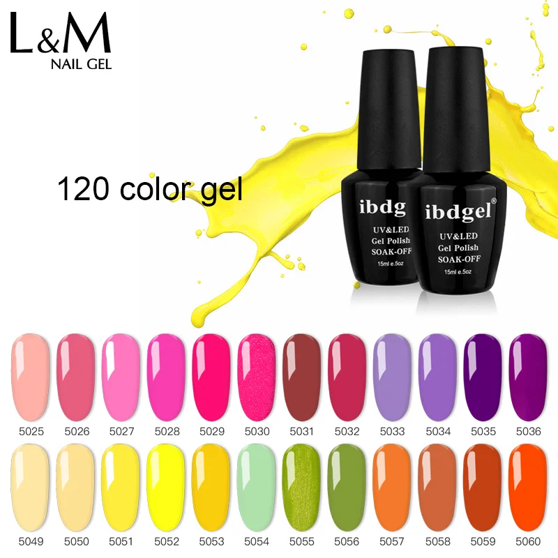 1 pc ibdgel 120 colours gel polish glaze nail gel varnish non-toxic UV LED Nail gel polish manicure