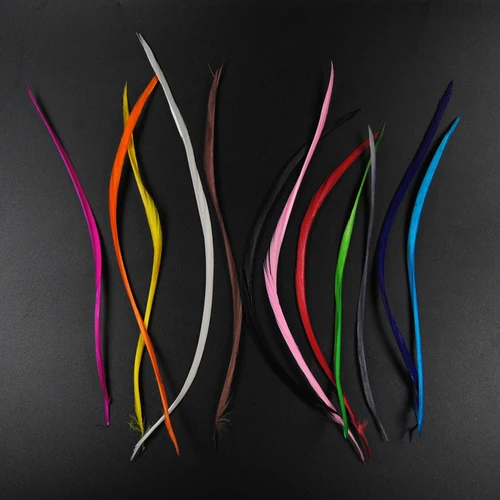 Imagen 2 del producto 12 Uds ganso Biots pluma Beadhead Príncipe Ninfa cola ala caso piedra atado de moscas Material negro blanco marrón rojo verde rojo azul