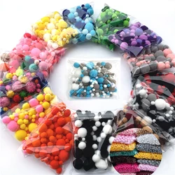 8-30mm wielu rozmiar kolorowe pompon Mini puszyste miękkie Pom Poms puszyste pluszowe piłka dziecko zabawki ręcznie robione dekoracje ślubne DIY akcesoria modelarskie