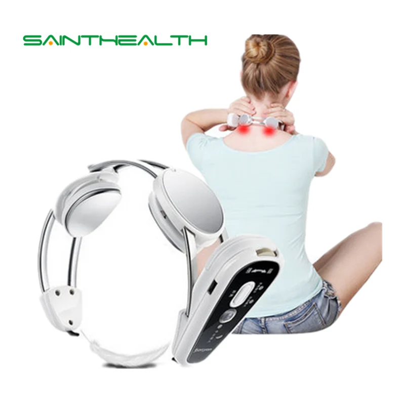 

Wireless body Health care Infrared Heating Neck Massager electric Relax cervical treatment acupuncture stimulator therapy device