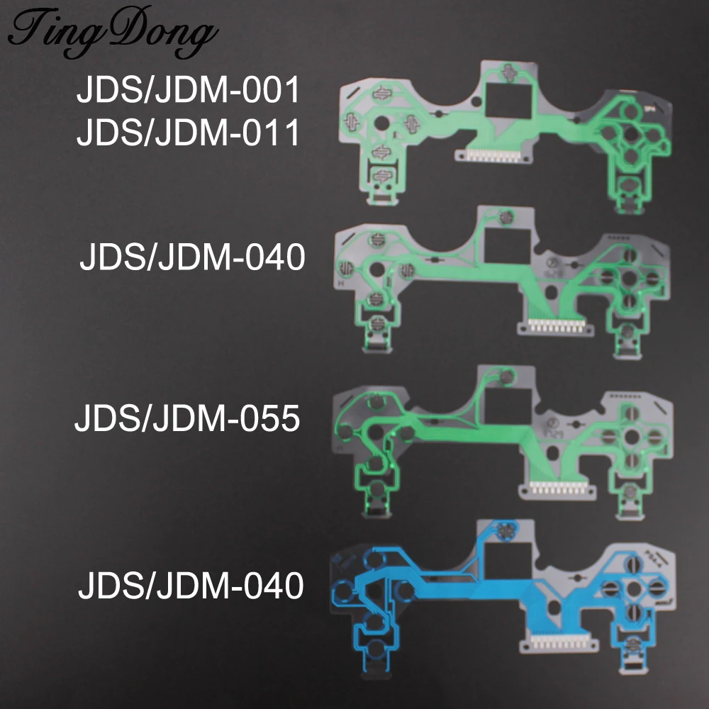 TingDong  Replacement Buttons Ribbon Circuit Board for PS4 Dualshock 4 Pro Slim Controller Conductive Film Keypad flex Cable PCB