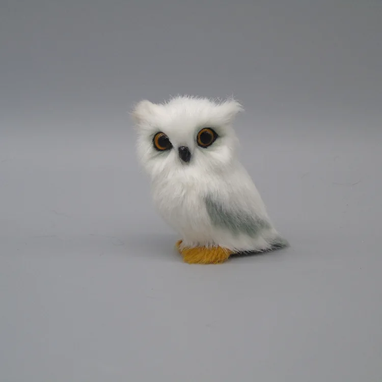 about 7x6cm simulation mini owl polyethylene&fur model prop handicraft home decoration gift b1737