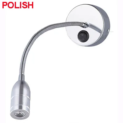 

3W Led funiture Light Led Reading Light Bed Switch Optional Bathroom Wall Sconce Lighting