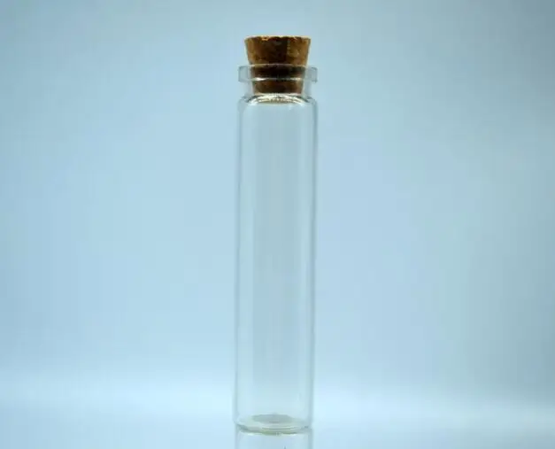 100pcs 18*80mm Small Bottle Tiny Clear Empty Wishing Glass Message Vial With Cork Stopper mini Containers decoration sample jars