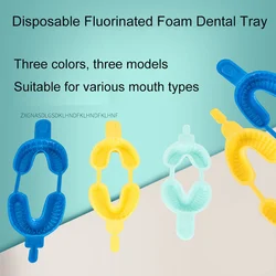 100 pairs Dental Einweg Tablett Fluorid Schaum Eindruck Trays Zahnmedizin Instrument Zahnarzt Materialien Große Medium Kleine Größe