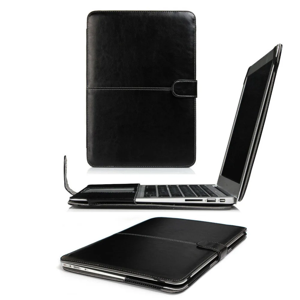 Premium Leather Smart Holster Protective Sleeve bag Case Cover for MacBook Air Pro Retina 11 12 13 15 Inch Ultra macbook case