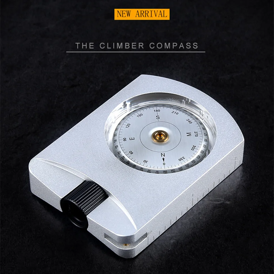 OP005 Professional Mountaineer Aluminum Sighting Compass Positioning Measurement Distance