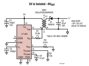 LT1425CS LT1425IS LT1425 — изолированные импульсные регуляторы обратной связи