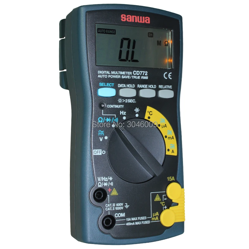 Japan sanwa CD772 Standard True RMS Digital Multimeter with Backlight Resistor/Capacitor/Frequency/Diode/Temperature Test