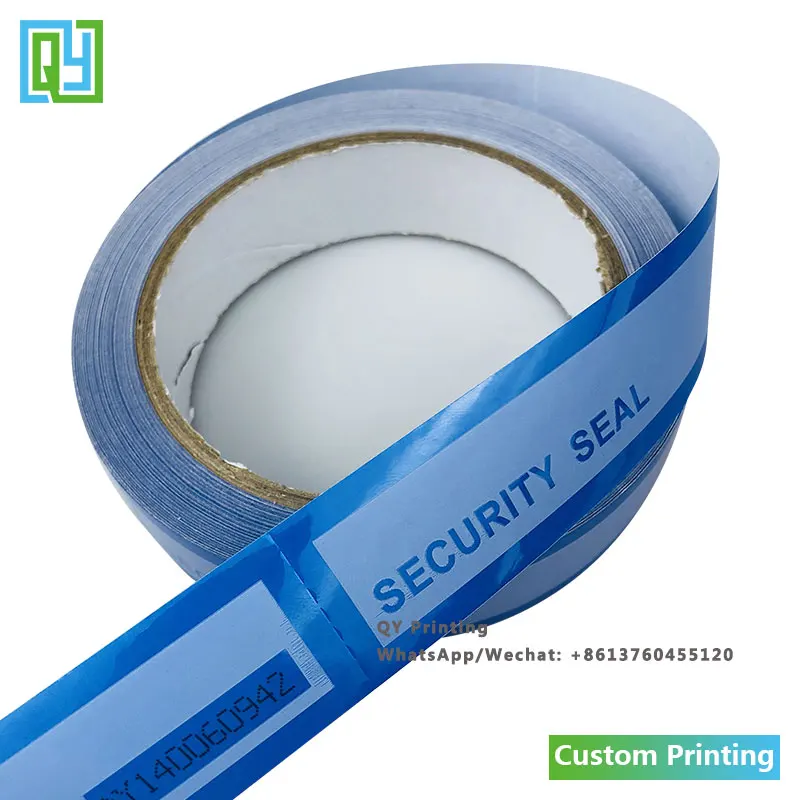 25mmx30m/Roll Tamper Evident Tape Envelope Box Sealing Tapes Warranty Void Open Security Seal Perforated Serial Number Seals